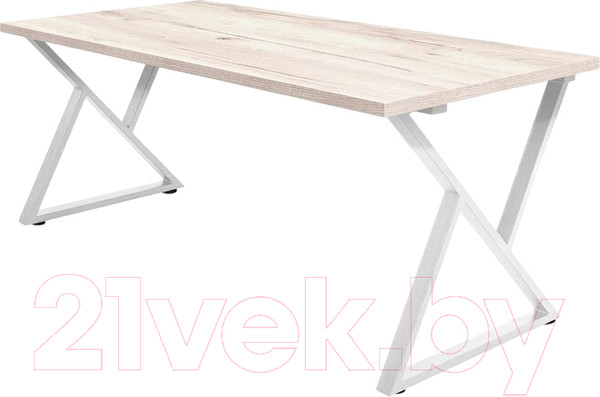 Изображение товара Обеденный стол Millwood Дели Л 130x80x75 (дуб белый Craft/металл белый)