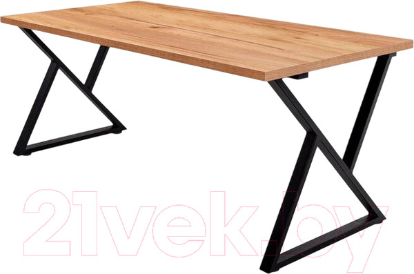 Изображение товара Обеденный стол Millwood Дели Л 130x80x75 (дуб золотой Craft/металл черный)