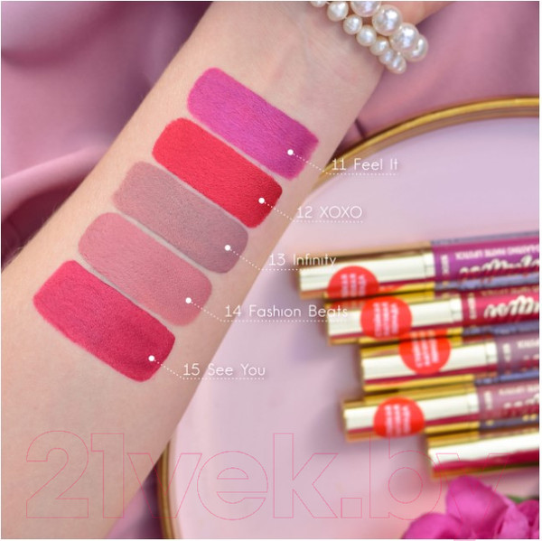 Изображение товара Жидкая помада для губ Relouis Paradiso стойкая матовая тон 12