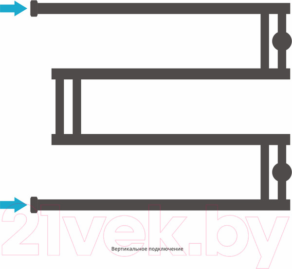 Изображение товара Полотенцесушитель водяной Сунержа High-Tech M+ 50x65 / 30-4050-5065