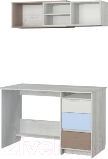 Изображение товара Письменный стол Аквилон Зефир №17.2 120 (дуб эльза/голубой)