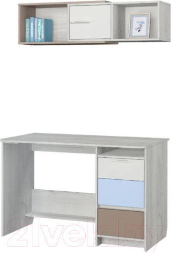 Изображение товара Письменный стол Аквилон Зефир №17.2 120 (дуб эльза/голубой)