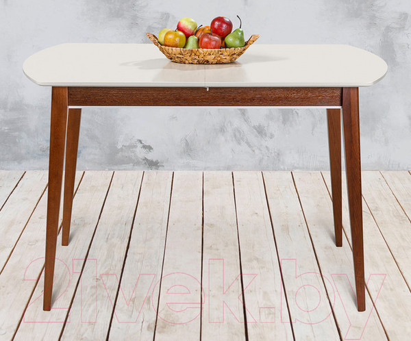 Изображение товара Обеденный стол ТехКомПро Арека ПО 80x140-180 / 121714 (бук/тон 1/подстолье тон 6/ножка 7)