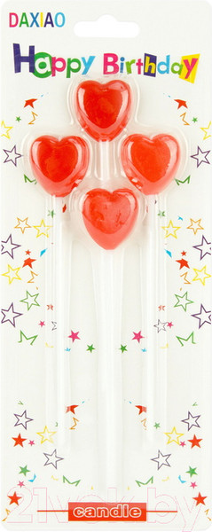 Изображение товара Набор свечей для торта Darvish Сердечки / DV-H-1277