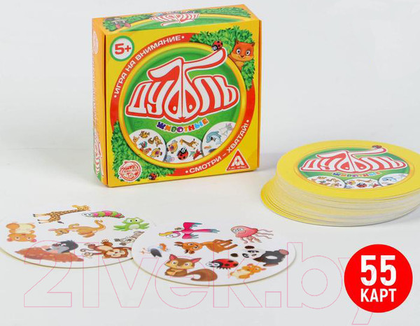 Изображение товара Настольная игра Лас Играс Дубль. Животные / 2579447