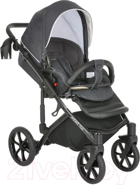 Изображение товара Детская универсальная коляска Tutis Mimi Style 3 в 1 / 1103042 (Black Marble)