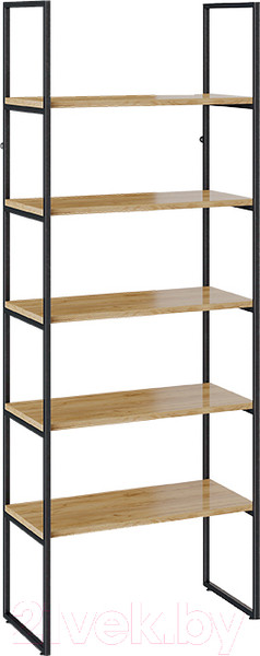 Изображение товара Стеллаж ТриЯ Лофт тип 1 800 (черный/дуб крафт золотой)
