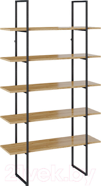 Изображение товара Стеллаж ТриЯ Лофт тип 1 1200 (черный/дуб крафт золотой)