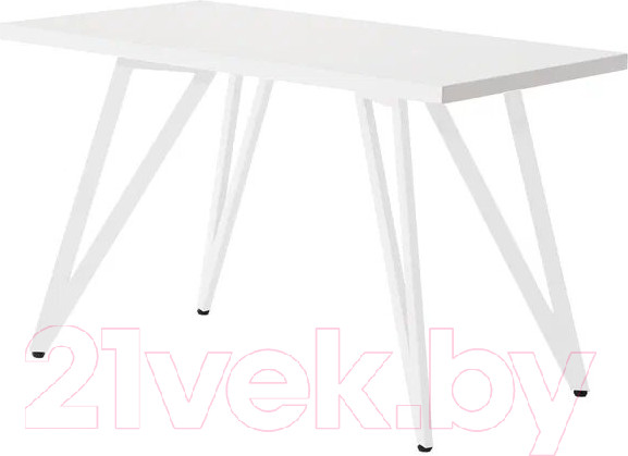 Изображение товара Обеденный стол Millwood Женева-2 Л 120x70x75 (белый/металл белый)