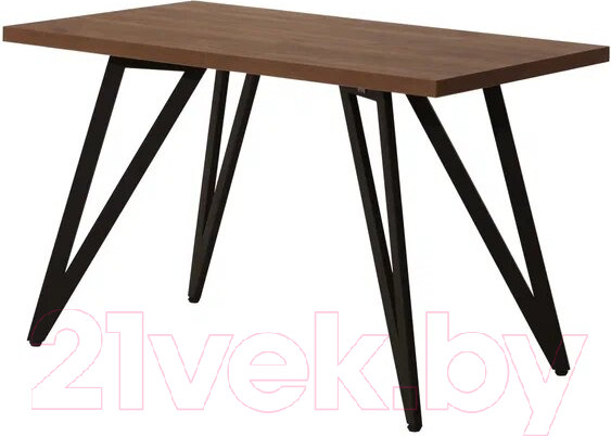 Изображение товара Обеденный стол Millwood Женева-2 Л 120x70x75 (дуб табачный Craft/металл черный)