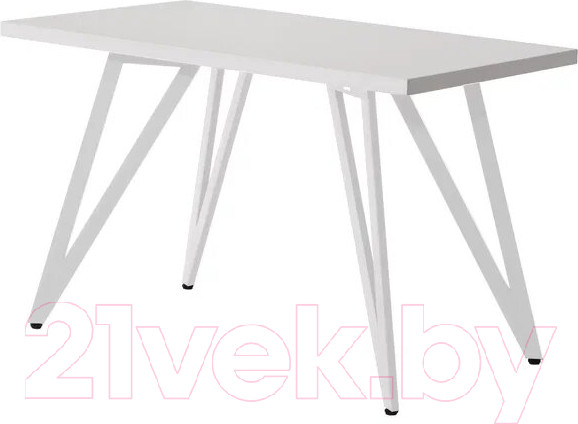 Изображение товара Обеденный стол Millwood Женева-2 Л 130x80x75 (белый/металл белый)