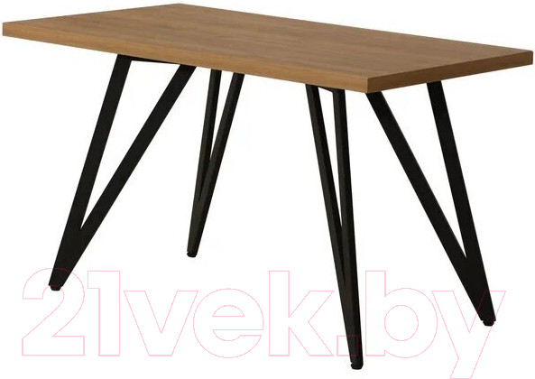 Изображение товара Обеденный стол Millwood Женева-2 Л 160x80x75 (дуб золотой Craft/металл черный)