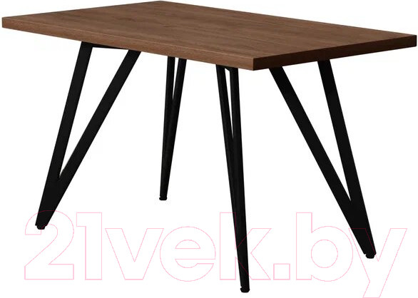 Изображение товара Обеденный стол Millwood Женева-2 Л 160x80x75 (дуб табачный Craft/металл черный)