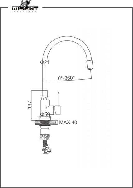 Изображение товара Смеситель Wisent W740333-3