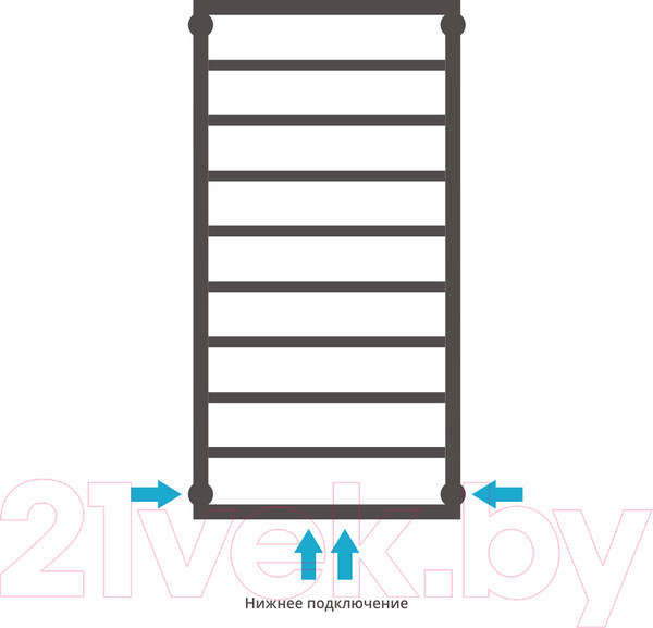 Изображение товара Полотенцесушитель водяной Сунержа Канцлер 100x50 / 30-0254-1050