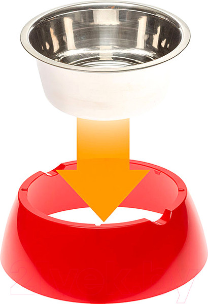 Изображение товара Миска для животных Ferplast Jolie L (1.2л, красный)