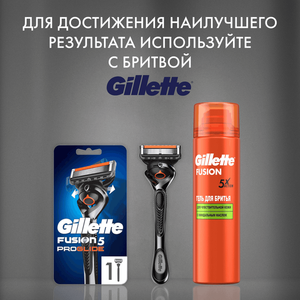 Изображение товара Гель для бритья Gillette Fusion для чувствительной кожи (200мл)