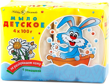 Изображение товара Мыло твердое детское Невская Косметика С ромашкой (4x100г)