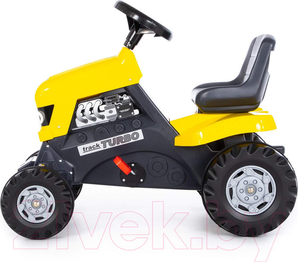 Изображение товара Каталка детская Полесье Turbo Трактор с педалям / 89311 (желтый)