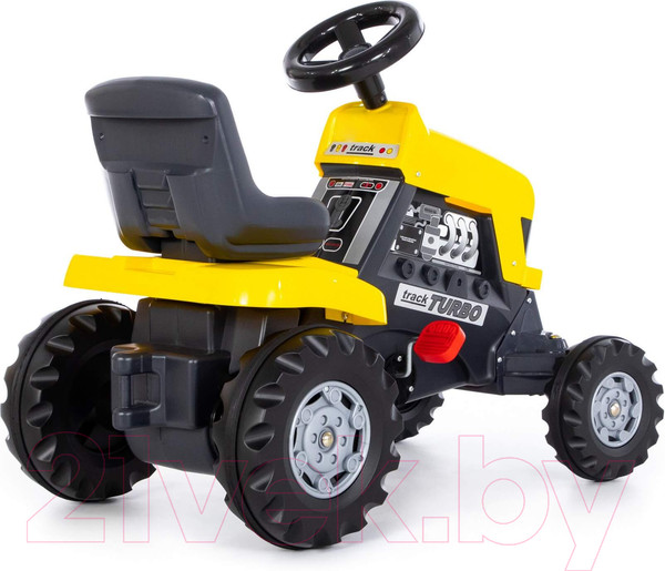 Изображение товара Каталка детская Полесье Turbo Трактор с педалям / 89311 (желтый)