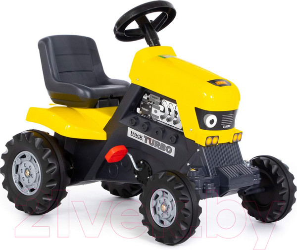 Изображение товара Каталка детская Полесье Turbo Трактор с педалям / 89311 (желтый)