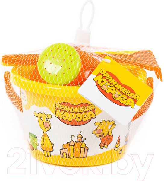 Изображение товара Набор игрушек для песочницы Полесье Оранжевая корова №4 / 83180