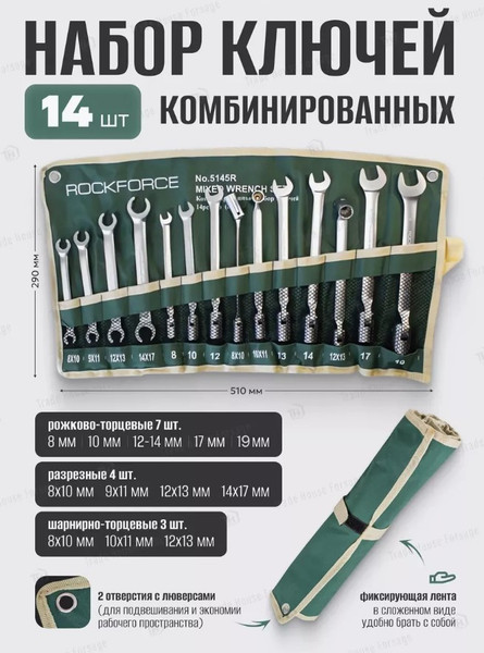 Изображение товара Набор ключей RockForce RF-5145R (49579)