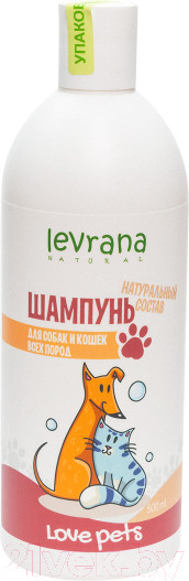 Изображение товара Шампунь для животных Levrana Love Pets для собак и кошек всех пород (500мл)