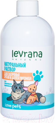 Изображение товара Средство для ухода за полостью рта животных Levrana Love Pets Натуральный раствор для здоровья зубов и десен питомца (300мл)