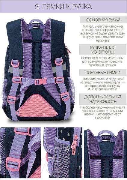 Изображение товара Школьный рюкзак Grizzly RG-160-2 (синий)