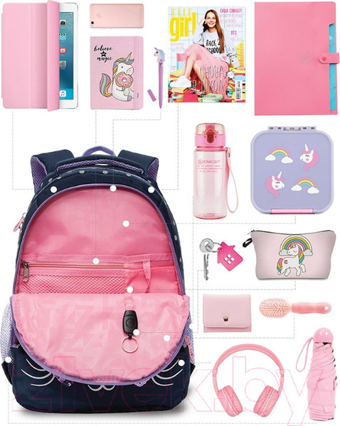 Изображение товара Школьный рюкзак Grizzly RG-160-2 (синий)