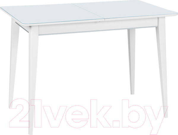 Изображение товара Обеденный стол ТехКомПро Арека ПРС 80x120-160 (бук/стекло/тон 1/ножка 7)