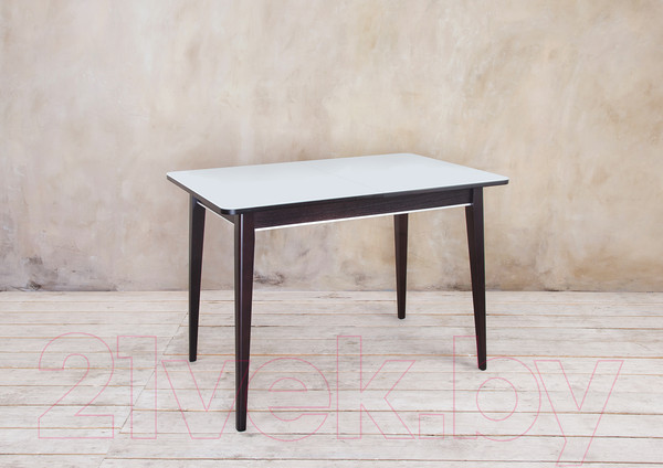 Изображение товара Обеденный стол ТехКомПро Арека ПРС 70x110-150 (бук/стекло/тон 9/ножка 7)