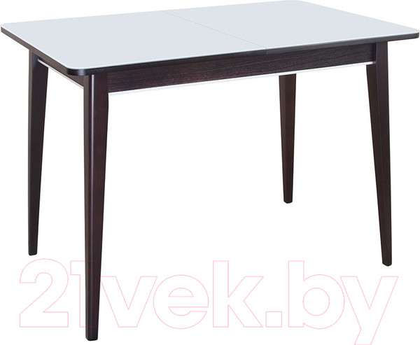 Изображение товара Обеденный стол ТехКомПро Арека ПРС 70x110-150 (бук/стекло/тон 9/ножка 7)