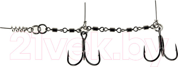 Изображение товара Комплект оснастки для приманки Lucky John Stinger Power Chain №03/0+№3/0 / LJP7402-XL