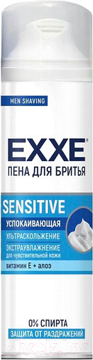 Изображение товара Пена для бритья Exxe Silk Sensitive С алоэ и витамином Е Успокаивающий (200мл)