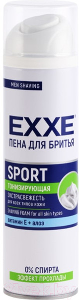 Изображение товара Пена для бритья Exxe Sport тонизирующая с алоэ и витамином Е (200мл)