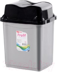 Изображение товара Мусорное ведро Эльфпласт Proff EP477 (5л, серый/черный)