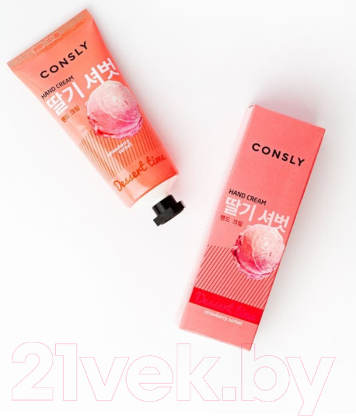 Изображение товара Крем для рук Consly Dessert Time с ароматом клубничного сорбета (100мл )