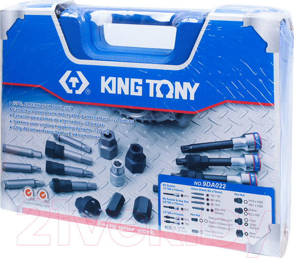 Изображение товара Набор головок слесарных King TONY 9DA022