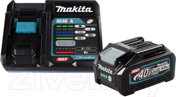 Изображение товара Набор аккумуляторов для электроинструмента Makita BL4040 + зарядное устройство DC40RA (191J67-0)