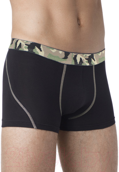 Изображение товара Трусы мужские Alfa Man 6201 (р-р 110-114, черный/хаки)