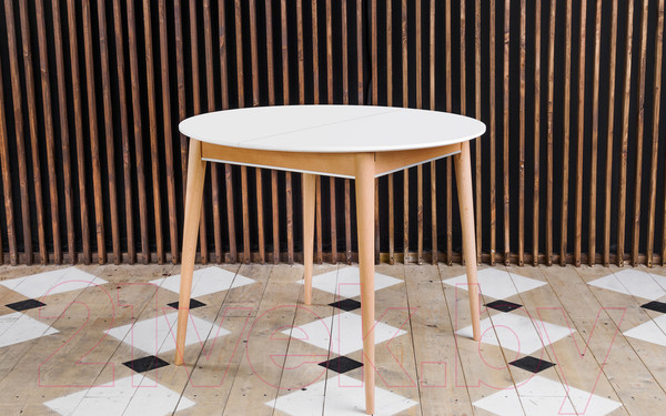 Изображение товара Обеденный стол ТехКомПро Арека К1200 / 121762 (бук/тон 1/подстолье тон 2/ножка 8)