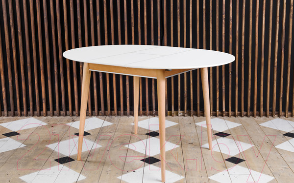 Изображение товара Обеденный стол ТехКомПро Арека К1200 / 121762 (бук/тон 1/подстолье тон 2/ножка 8)