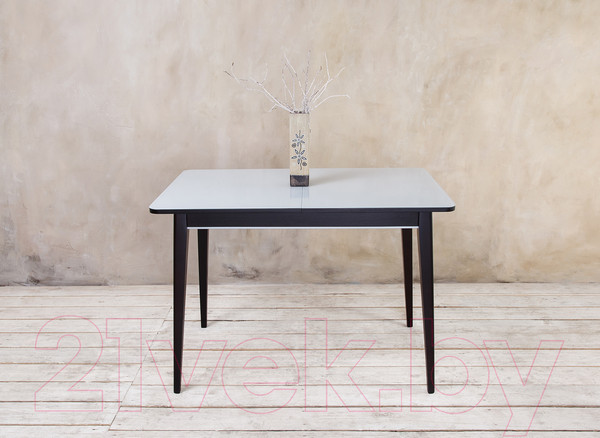 Изображение товара Обеденный стол ТехКомПро Арека ПРС 80x120-160 (бук/стекло/тон венге/ножка 7)