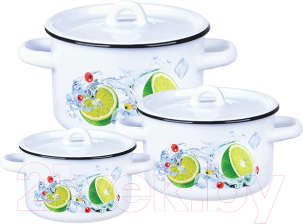 Изображение товара Набор кастрюль СтальЭмаль Мохито 1с33