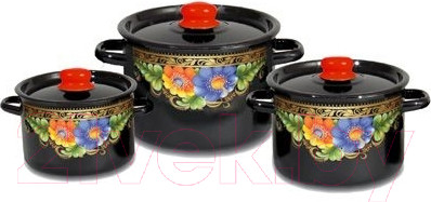 Изображение товара Набор кастрюль СтальЭмаль Вологда 1с112