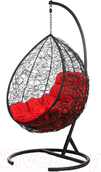 Изображение товара Кресло подвесное BiGarden Tropica Black (красная подушка)