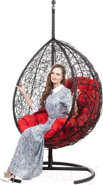 Изображение товара Кресло подвесное BiGarden Tropica Black (красная подушка)