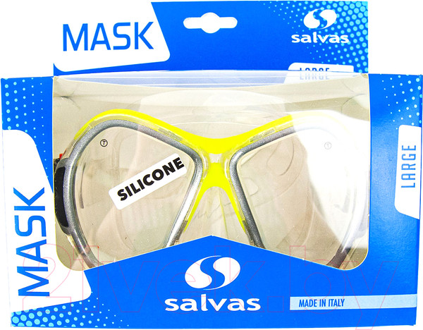 Изображение товара Маска для плавания Salvas Phoenix Mask / CA520S2GYSTH (Senior, серебристый/желтый)
